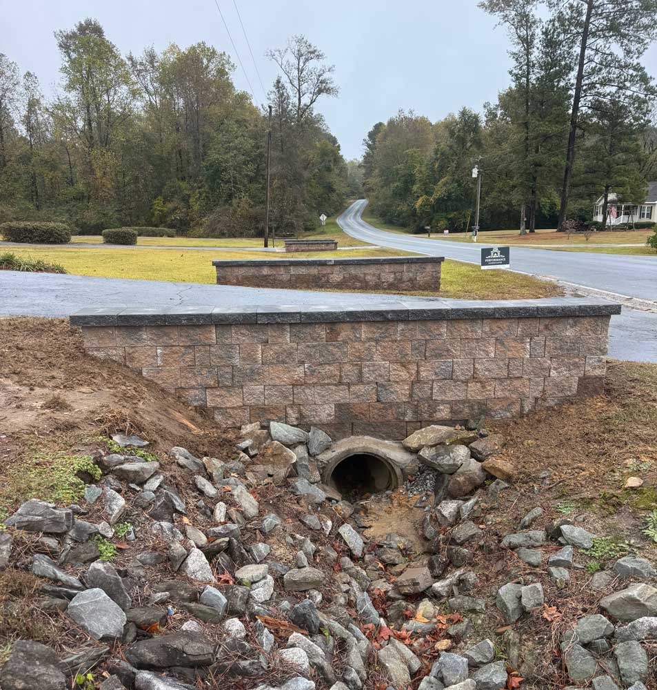 Driveway Retainer Wall